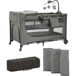 Дитячий манеж Kinderkraft с пеленатором Joy 2 Dark Grey (5902533925155) изображение 1