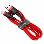 Дата кабель USB 2.0 AM to Lightning 1.0m Cafule 2.4A red+red Baseus (CALKLF-B09) - уменьшенное изображение 1