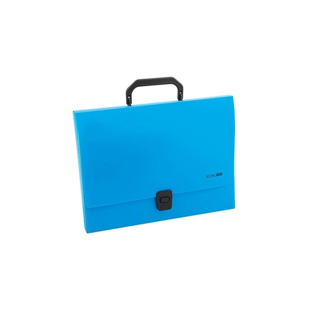 Папка - портфель Economix пластиковий A4 на застібці 1 відділення, синій (E31607-02) - picture 1