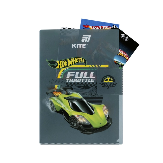 Папка - куточок Kite із клапаном A4 Hot Wheels (HW25-248-1) - picture 4
