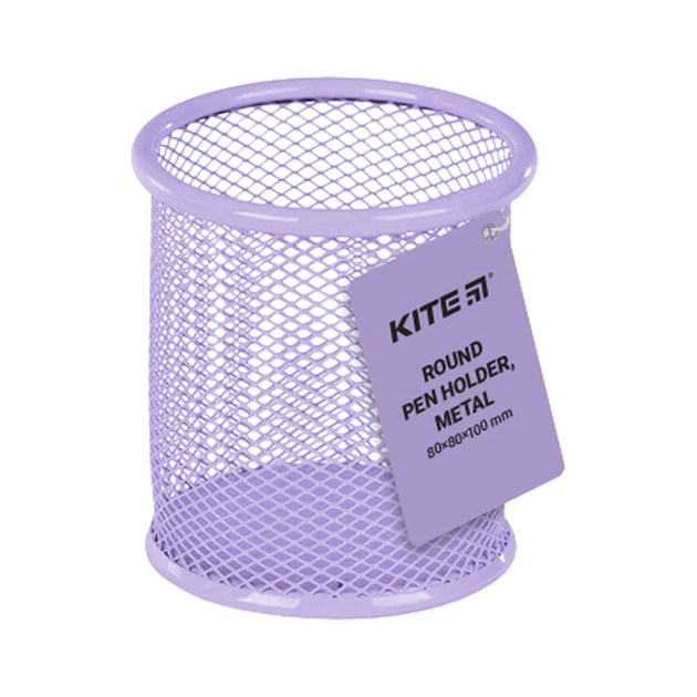 Підставка для ручок Kite кругла, металева 80х80х100 мм бузкова (K22-2110-36) - picture 2
