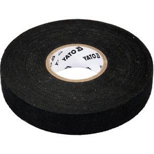 Ізоляційна стрічка Yato тканева, 25м х 19мм, чорна (YT-81501) зображення 1