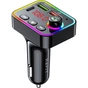 FM модулятор Havit HV-FM819BT USB-A+USB-C PD24W RGB Black (HV-FM819BT) - зменшене зображення 3