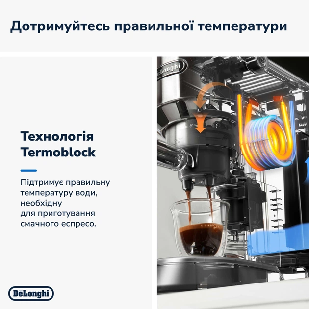 Ріжкова кавоварка еспресо DeLonghi EC685W - picture 3