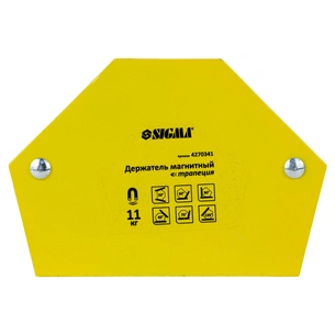Магніт для зварювання Sigma трапеція 11кг 78x32x47x28.5мм (30,45,60,90,75,135 °) (4270341) изображение 1