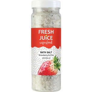Сіль для ванн Fresh Juice Superfood Strawberry & Chia 700 г (4823015942150) зображення 1
