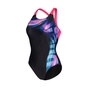 Купальник Arena Dreamhline Swimsuit V Back 008328-500 чорний, фіолетовий, бірюзовій 42 (3468337427971) - зменшене зображення 4