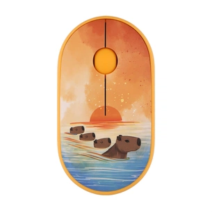 Мишка 2E MF300 CAPYBARASUNSET Silent Wireless/Bluetooth Yellow (2E-MF300WCAPIBARAYW) зображення 1