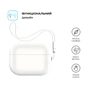 Чохол для навушників Armorstandart Silicone Case with straps для Apple Airpods Pro 2 White (ARM68618) - зменшене зображення 2