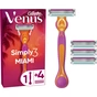 Бритва Gillette Simply Venus 3 Miami з 4 змінними картриджами (8700216878333) - уменьшенное изображение 2