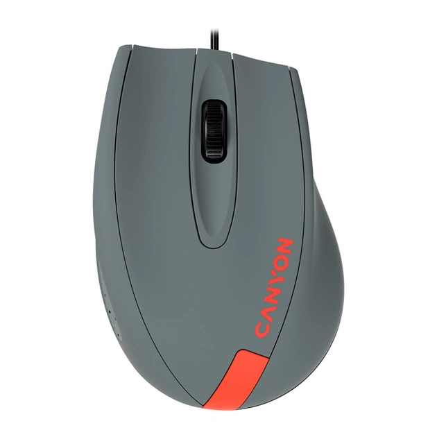 Мишка Canyon M-11 USB Gray/Red (CNE-CMS11DG) - зображення 1