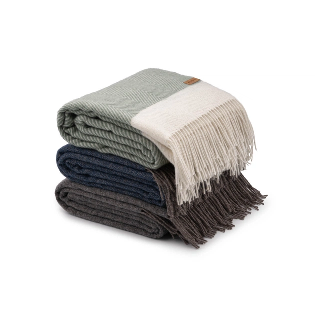 Плед Ardesto Leonardo Bianco 100% вовна 140x200 см зелений (ART0504LB) - изображение 8