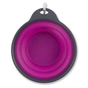 Посуд для собак Dexas Дорожня складна миска Тревел Кап з карабіном велика 480 мл (пурпурна) (0084297309169) - preview 2