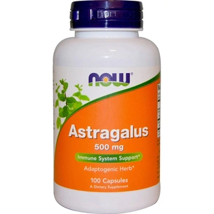 Травы Now Foods Астрагал, Astragalus, 500 мг, 100 капсул (NOW-04605) изображение 1