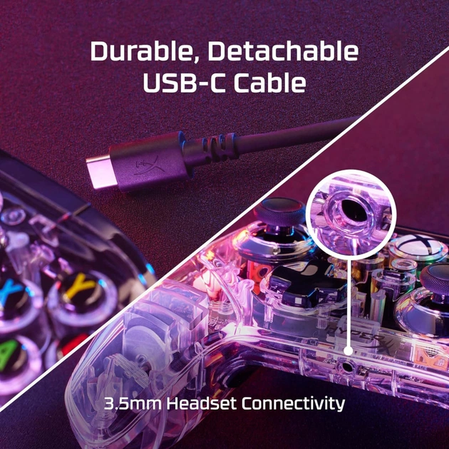 Геймпад HyperX Clutch Gladiate RGB for PC/Xbox Clear (7D6H2AA) - picture 8