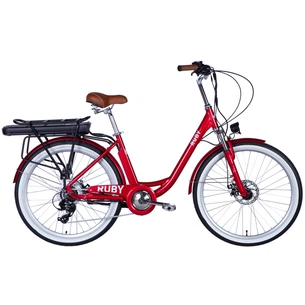 Електровелосипед Dorozhnik eRUBY AM 26" 17" 36B 17.5А*г AL 2024 Червоний (ELB-D-26-187) зображення 1