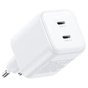 Зарядное устройство Ugreen X526 2xUSB-C PD45W GaN white (65154) - уменьшенное изображение 3