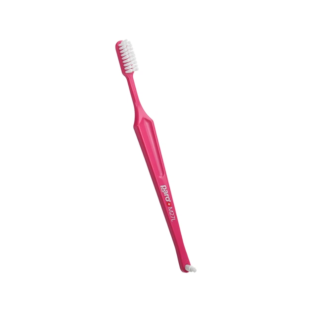 Зубна щітка Paro Swiss M27L середньої жорсткості Рожева (7610458007389-pink) - зображення 1