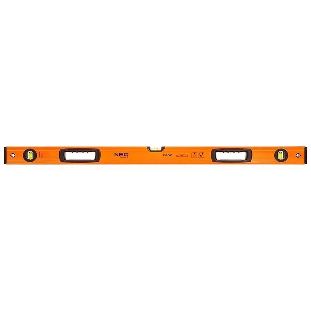 Рівень Neo Tools S 400 алюмінієвий, 100 см, 3 капсули, 2 отвори для рук (71-144) - зображення 1