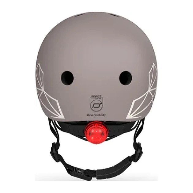 Шолом Scoot&Ride 45-51см , коричневий, з ліхтариком (SR-181206-BROWNLINES) - picture 4