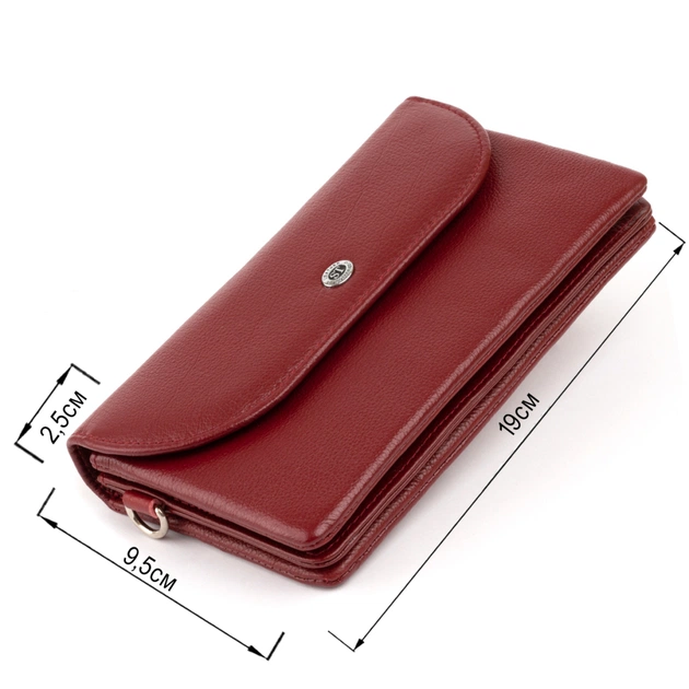 Гаманець ST Leather Зі шкіри Бордовий (19318) - зображення 3