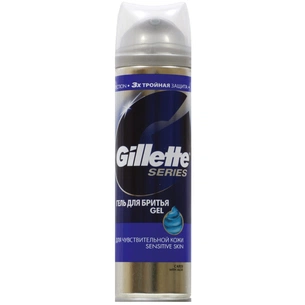 Гель для гоління Gillette Series Sensitive Skin 200 мл (7702018981601) зображення 1