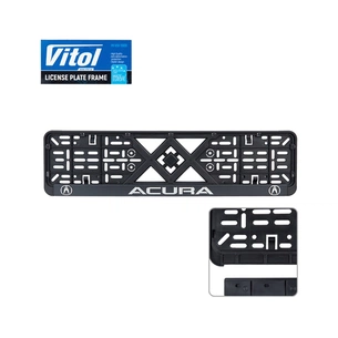 Рамка номерного знака Vitol з рельєфним написом ACURA (RN-VCH-15650-SR-AC-BN) изображение 1