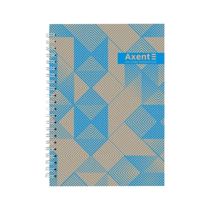 Блокнот Axent на спіралі А5 96 аркушів, клітинка, тверда обкладинка №35 (8032-35-A) зображення 1
