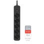 Мережевий фільтр живлення ColorWay CW-PSEA1655BK 5 розеток, 5m Black (CW-PSEA1655BK) - зменшене зображення 4