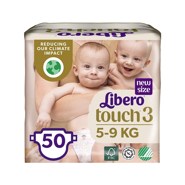 Підгузки Libero Touch 3 5-9 кг 50 шт. (7322541070834) - изображение 1