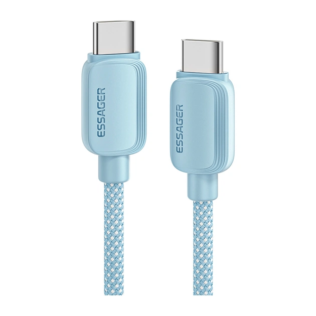 Дата кабель USB-C to USB-C 1.0m 100W blue Essager (EXCTT1-WL03-P) - зображення 1