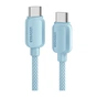 Дата кабель USB-C to USB-C 1.0m 100W blue Essager (EXCTT1-WL03-P) - зменшене зображення 1