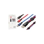 Дата кабель USB 2.0 AM to Lightning + Micro 5P + USB-C 1.2m black red blue XO (XO-NB143-3in1) - зменшене зображення 3