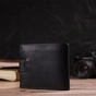 Гаманець Canpellini З натуральної шкіри Чорний (21880) - зменшене зображення 9