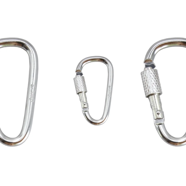 Карабін туристичний Tramp Набір 10 шт з муфтою 5 cм Silver (UTRA-299-silver) - picture 3