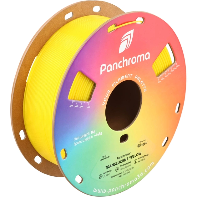 Пластик для 3D-принтера Polymaker PLA PANCHROMA TRANSLUCENT 1,75mm 1kg YELLOW (CA02003) - изображение 1