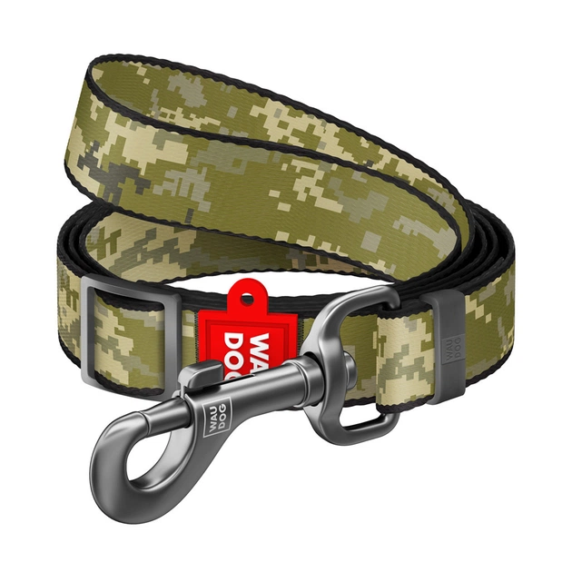 Повідець для собак WAUDOG Nylon "Мілітарі" S Ш 15 мм Д 152-183 см (370-4026) - зображення 1