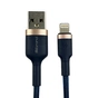 Дата кабель USB 2.0 AM to Lightning 1.0m MI-71 2.4A Navy Blue Mibrand (MIDC/71LNB) - зменшене зображення 1