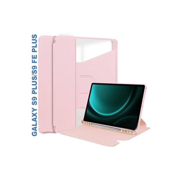 Чохол до планшета BeCover 360° Rotatable Samsung Tab S9 Plus (SM-X810/SM-X816)/S9 FE Plus (SM-X610/SM-X616) 12.4" Pink (710402) - зображення 1