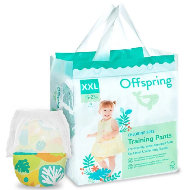 Підгузки Offspring трусики Розмір XXL (15-23 кг) 24 шт, Ліс (9355465009114) (DP-OI-FAP-XXL24P-FRT) - зображення 1