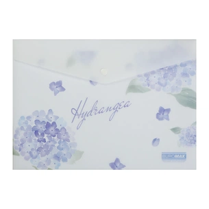 Папка - конверт Buromax А4 на кнопці, DREAM ARABESKI, напівпрозора, світло-синя (BM.3943-30) зображення 1