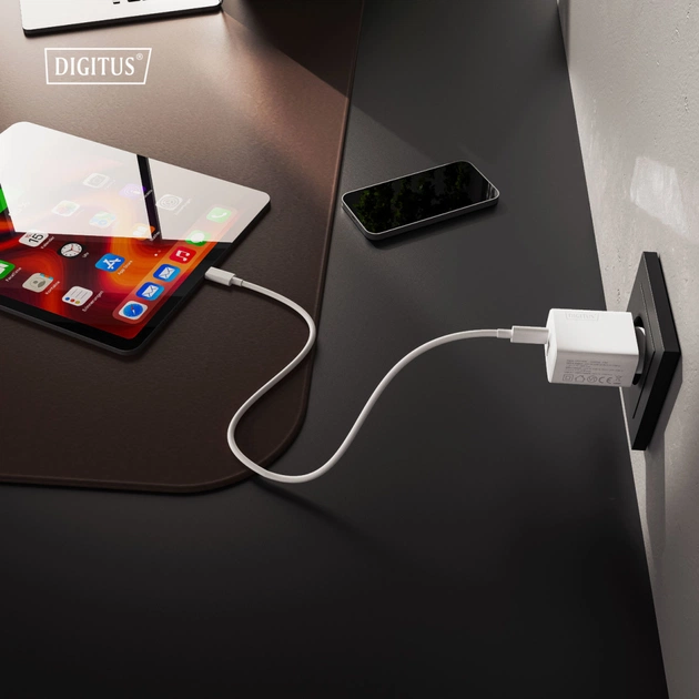 Зарядний пристрій Digitus 1xUSB-C + 1xUSB 30W GaN (DA-10301) - picture 3