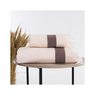 Рушник MirSon Набір лазневих 104 Elite Luxury Milk 2 шт (2200005613283) зображення 1