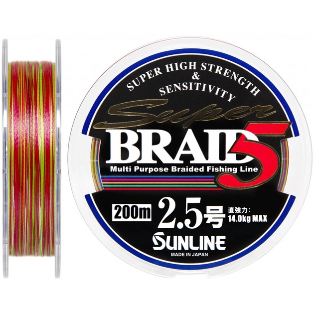 Шнур Sunline Super Braid 5 200m #2.5/0.25мм 14кг (1658.05.88) - изображение 1