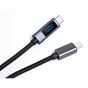 Дата кабель USB-C to USB-C 2.0m 100W LCD Display Nylon Black Vinga (VYDCCC22100D) - зменшене зображення 2