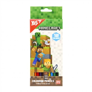 Олівці кольорові Yes Minecraft 12 кольорів (290760) зображення 1