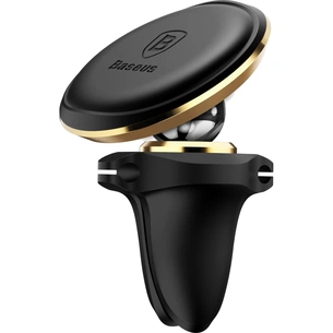 Універсальний автотримач Baseus Magnetic with cable clip (на решітку) golden (SUGX-A0V) зображення 1
