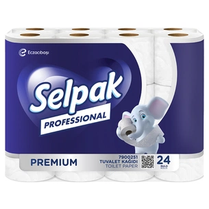 Туалетний папір Selpak Professional Premium тришаровий 18.6 м 24 рулони (8690530118201) зображення 1