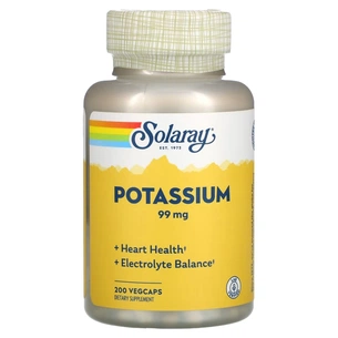 Мінерали Solaray Калій, 99 мг, Potassium, 200 вегетаріанських капсул (SOR-04671) зображення 1