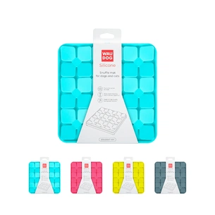 Універсальний посуд для тварин WAUDOG Silicone Килимок для пошуку корму 20х20х1.7 см блакитний (23512) зображення 1
